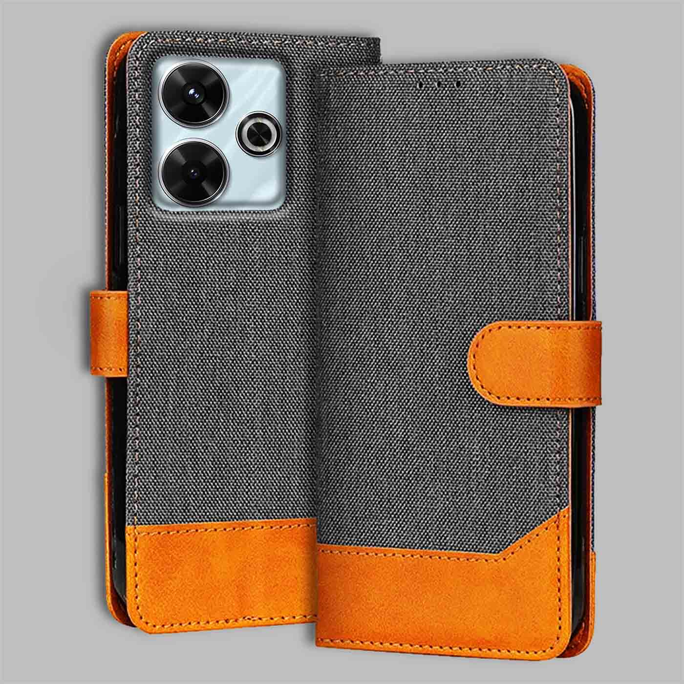 Accesorios Redmi 13 5G denim flip cover – Grey – Image 1 #color_