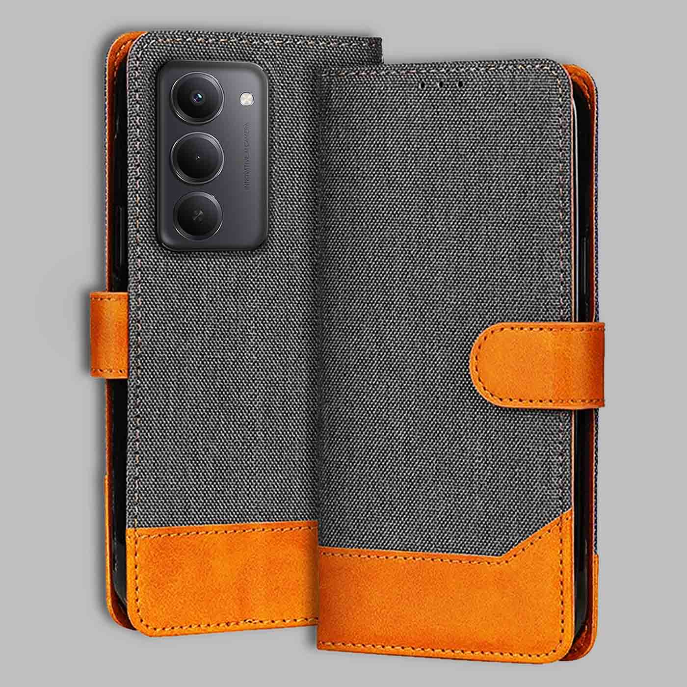 Accesorios Redmi 15 5G denim flip cover – Grey – Image 1 #color_