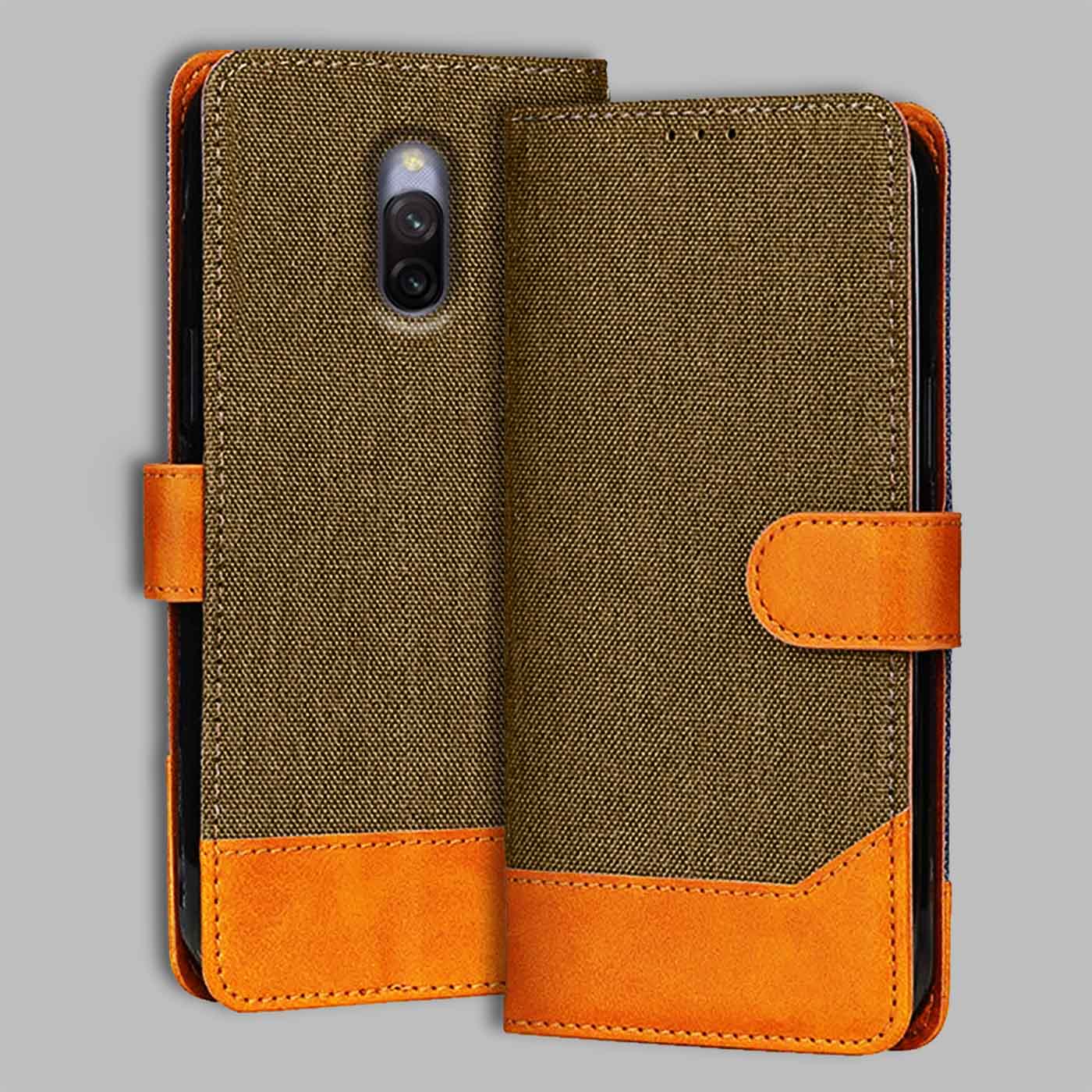 Accesorios Redmi 8A Dual denim flip cover – Dark Brown – Image 1 #color_dark b