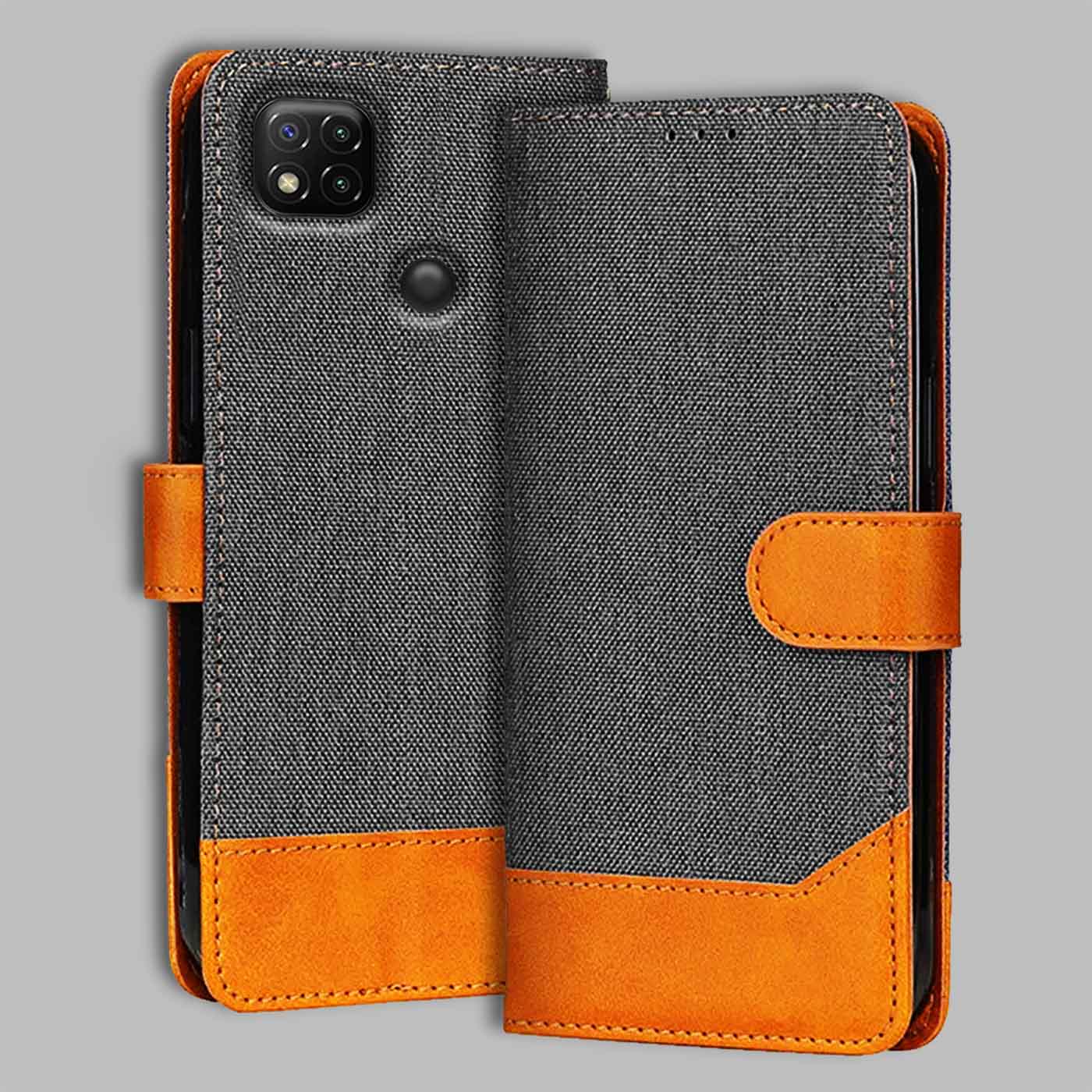Accesorios Redmi 9 Activ denim flip cover – Grey – Image 1 #color_