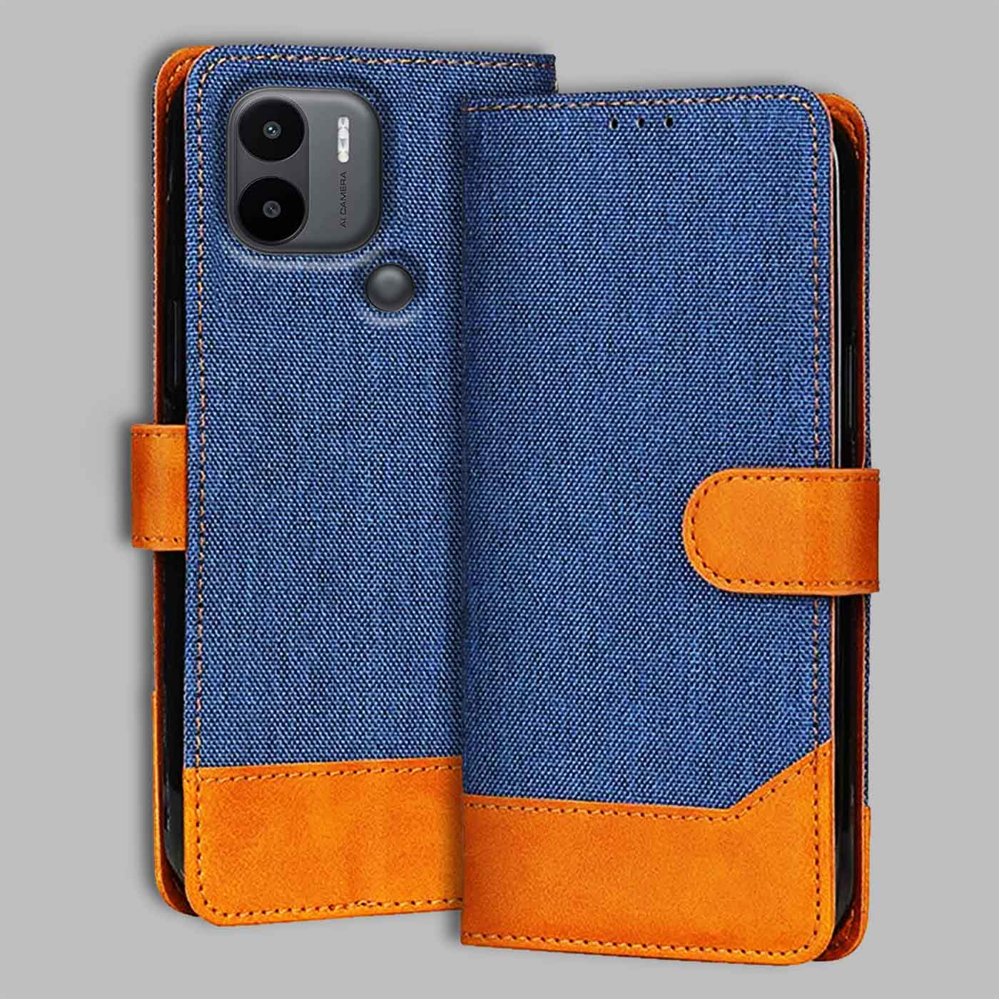 Accesorios Redmi A2 Plus denim flip cover – Blue – Image 1 #color_