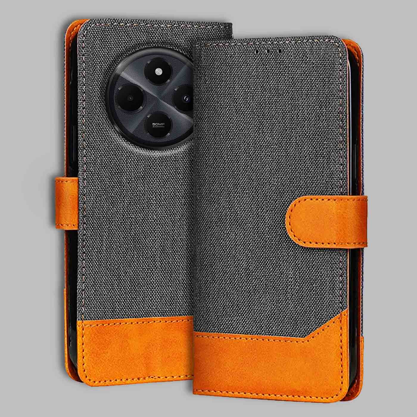 Accesorios Redmi A4 5G denim flip cover – Grey – Image 1 #color_