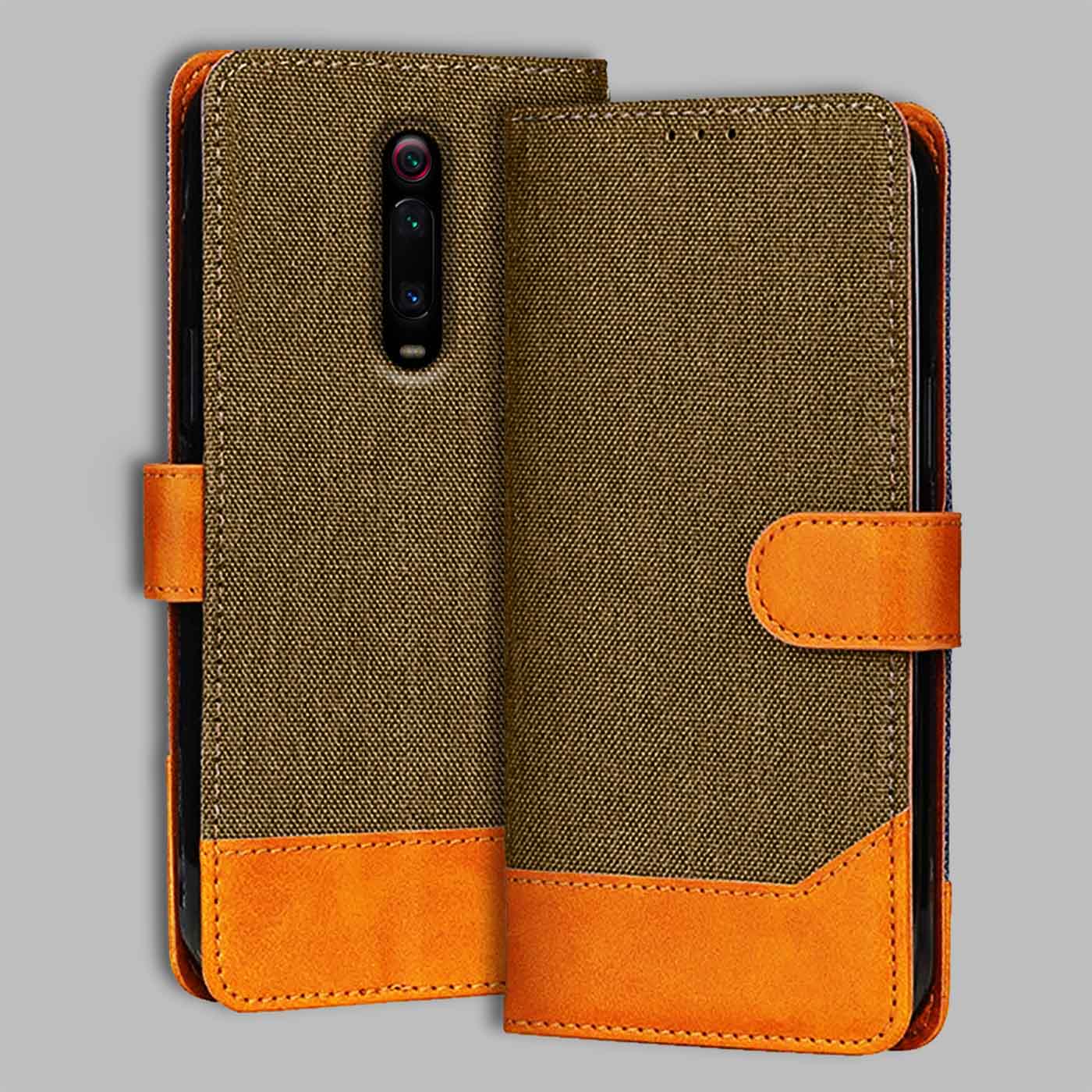 Accesorios Redmi K20 Pro denim flip cover – Dark Brown – Image 1 #color_dark b