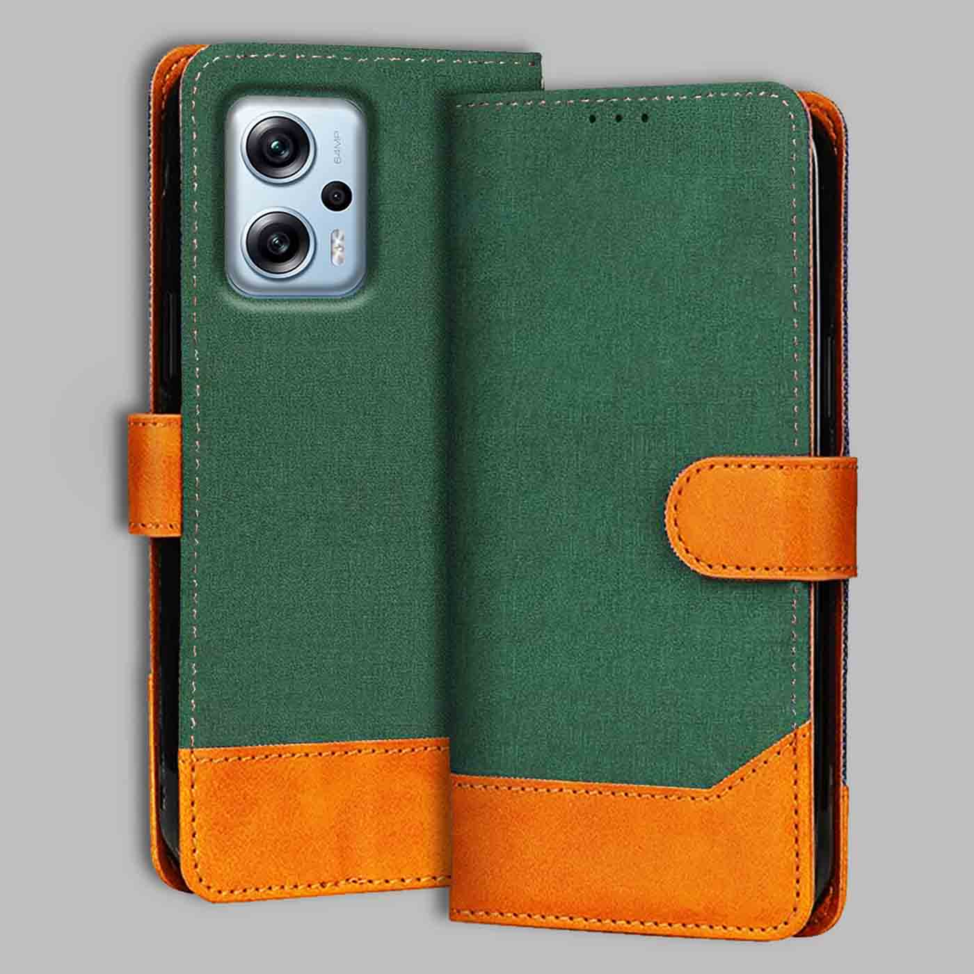 Accesorios Redmi K50I denim flip cover – Green – Image 1 #color_g