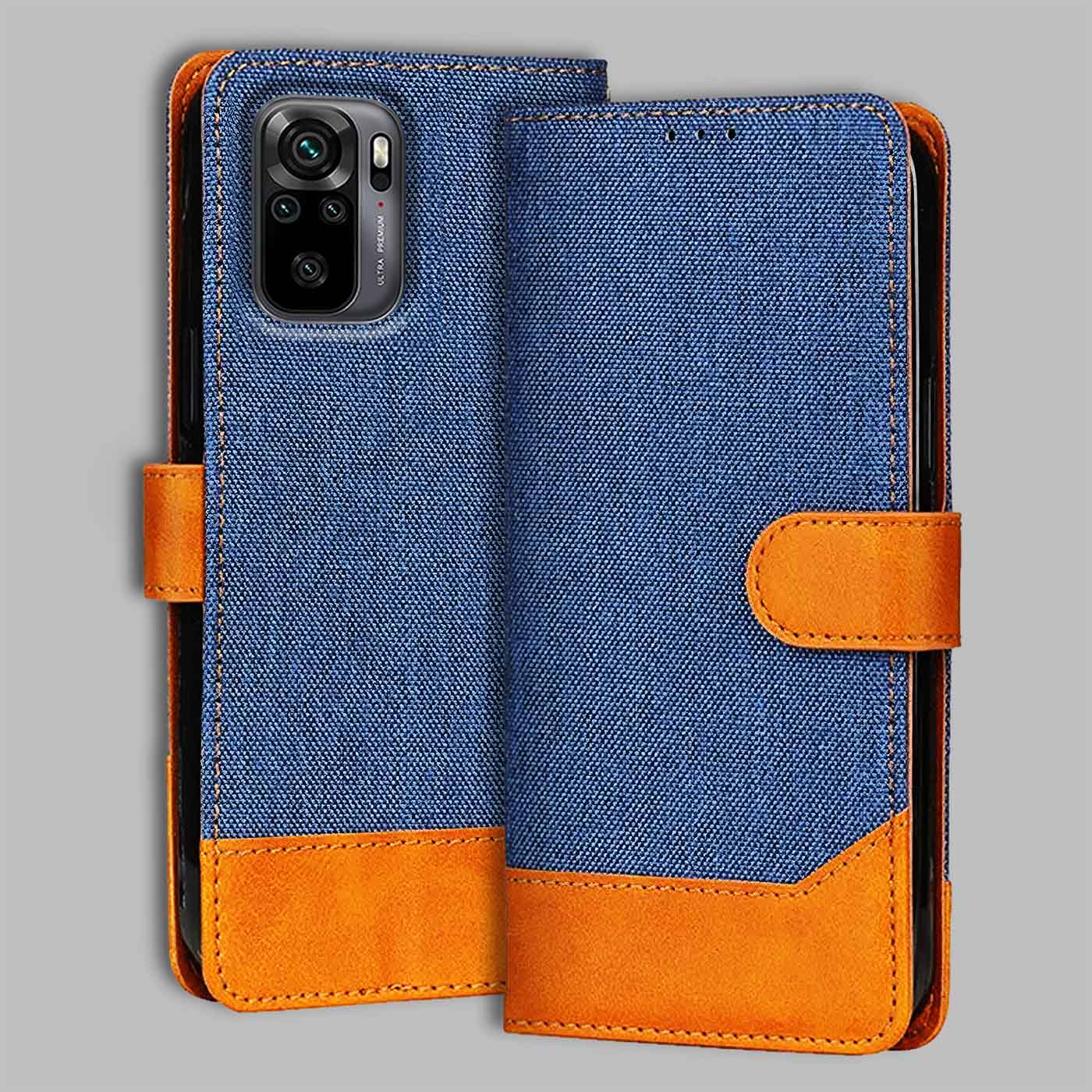 Accesorios Redmi Note 10 denim flip cover – Blue – Image 1 #color_