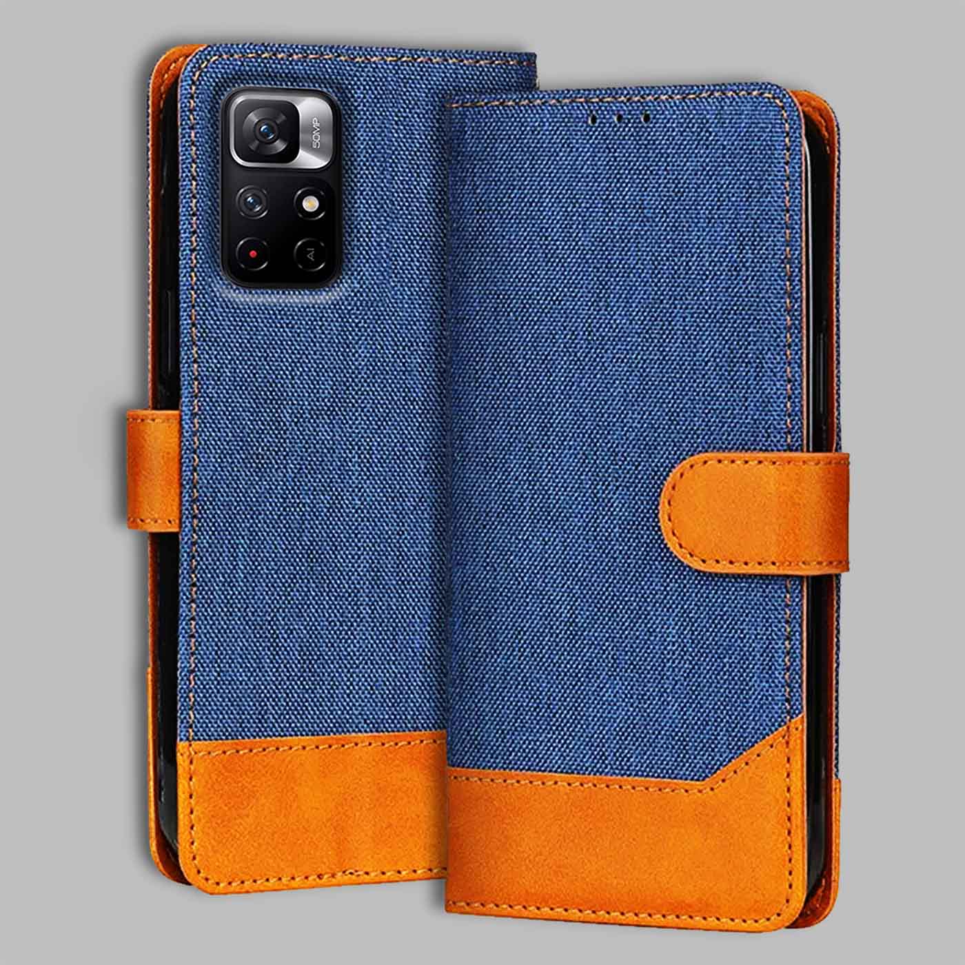 Accesorios Redmi Note 11T 5G denim flip cover – Blue – Image 1 #color_