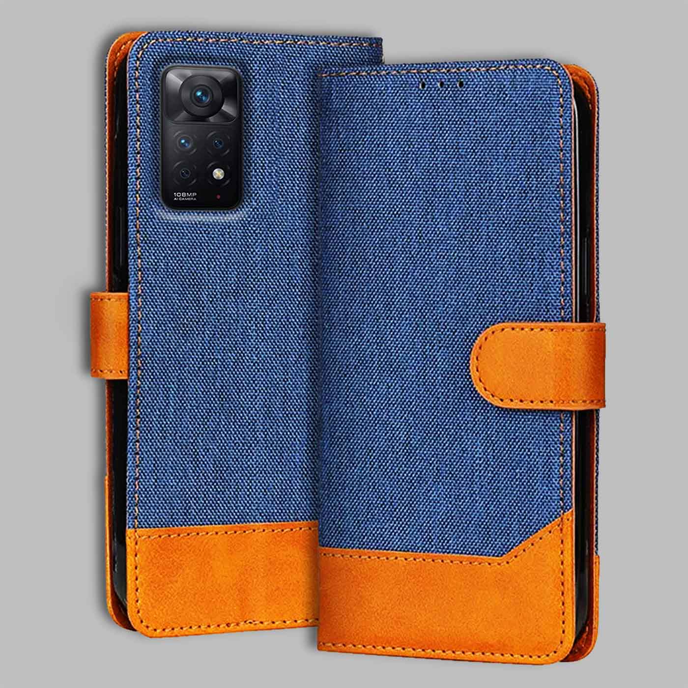 Accesorios Redmi Note 11 Pro denim flip cover – Blue – Image 1 #color_