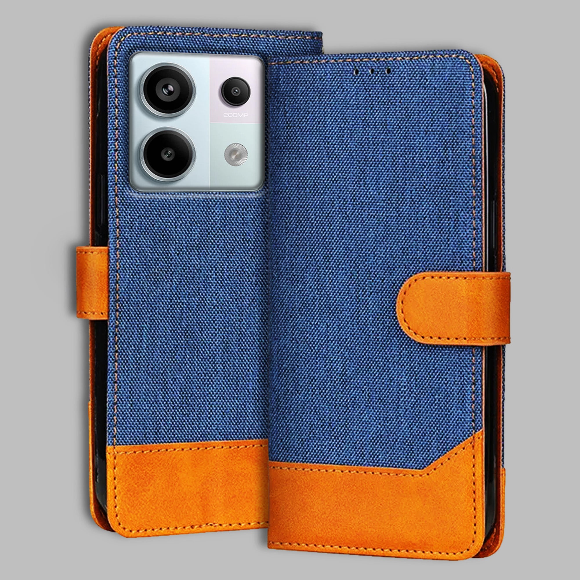 Accesorios Redmi Note 13 Pro 5G denim flip cover – Blue – Image 1 #color_