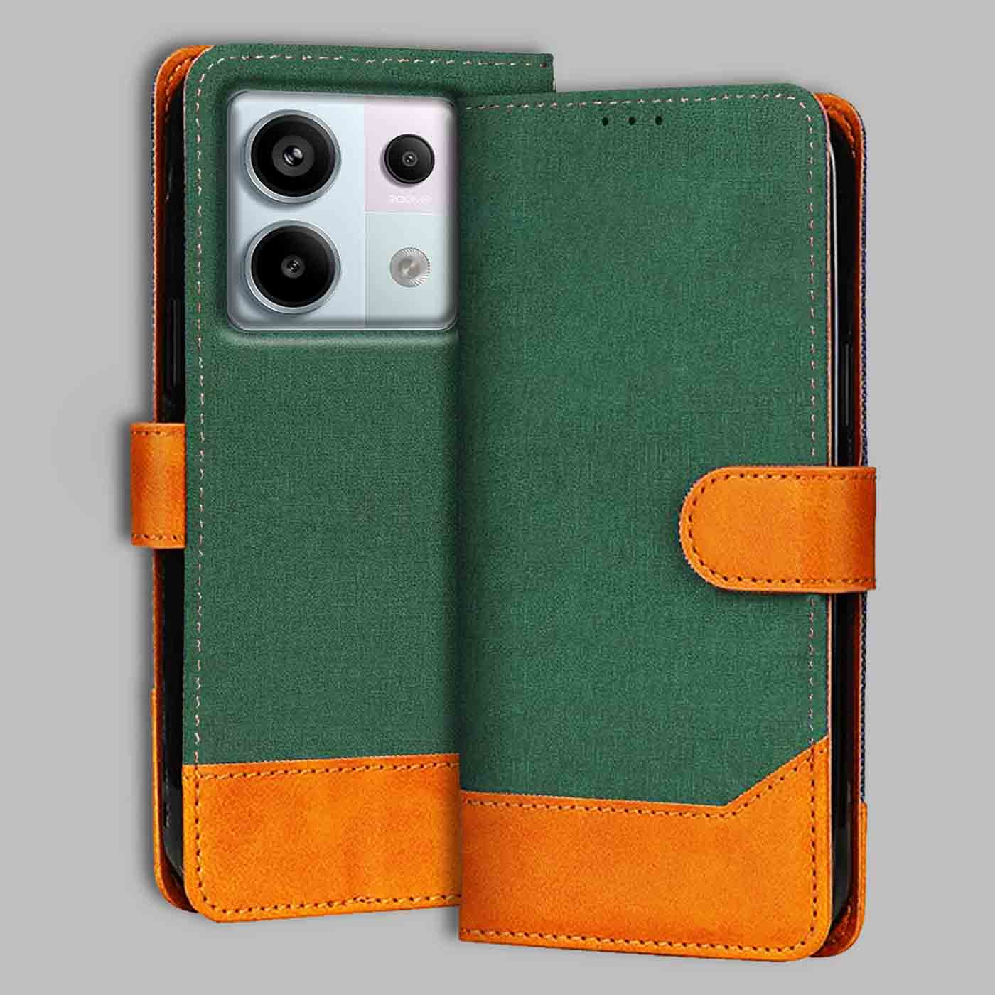 Accesorios Redmi Note 13 Pro 5G denim flip cover – Green – Image 1 #color_g