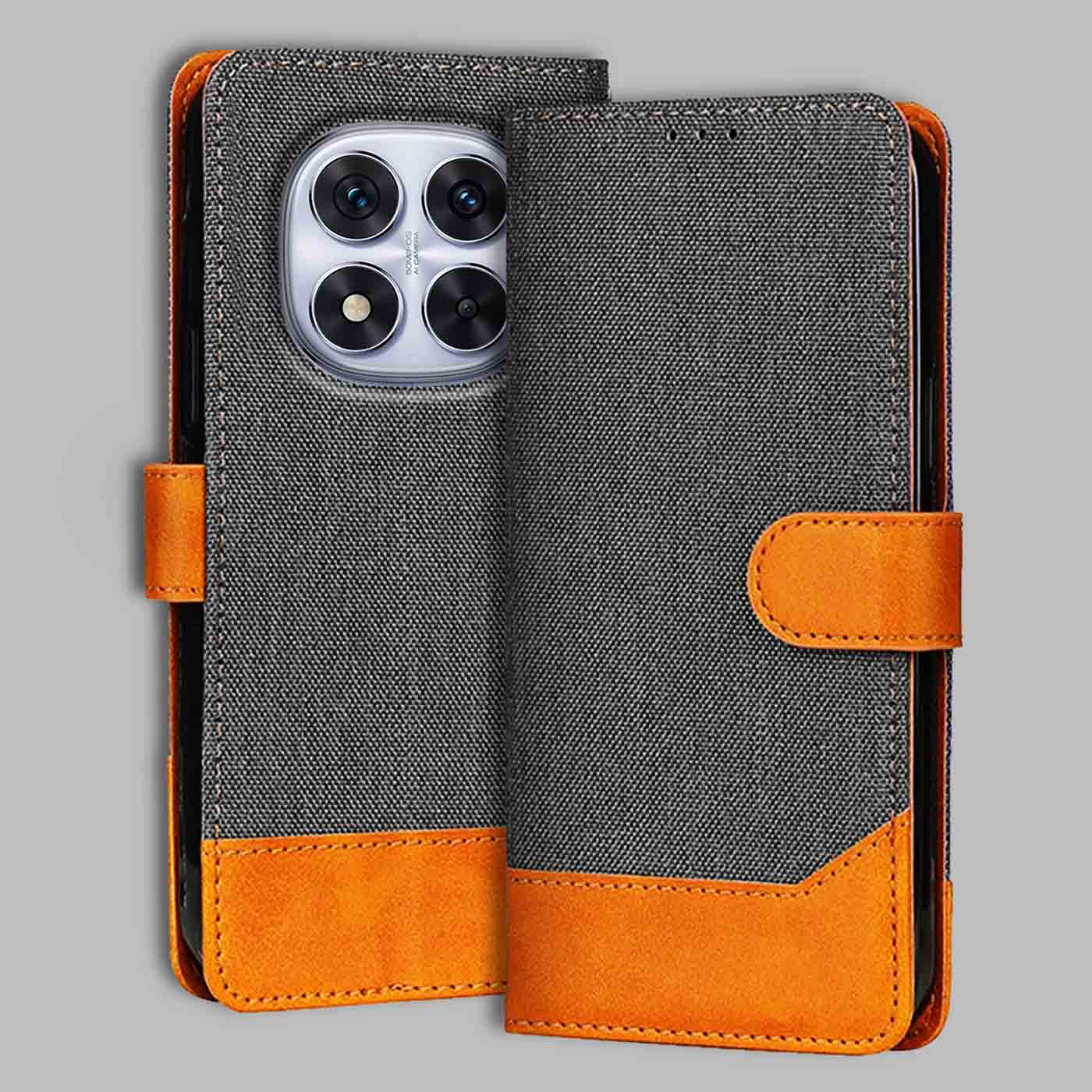 Accesorios Redmi Note 14 Pro 5G denim flip cover – Grey – Image 1 #color_