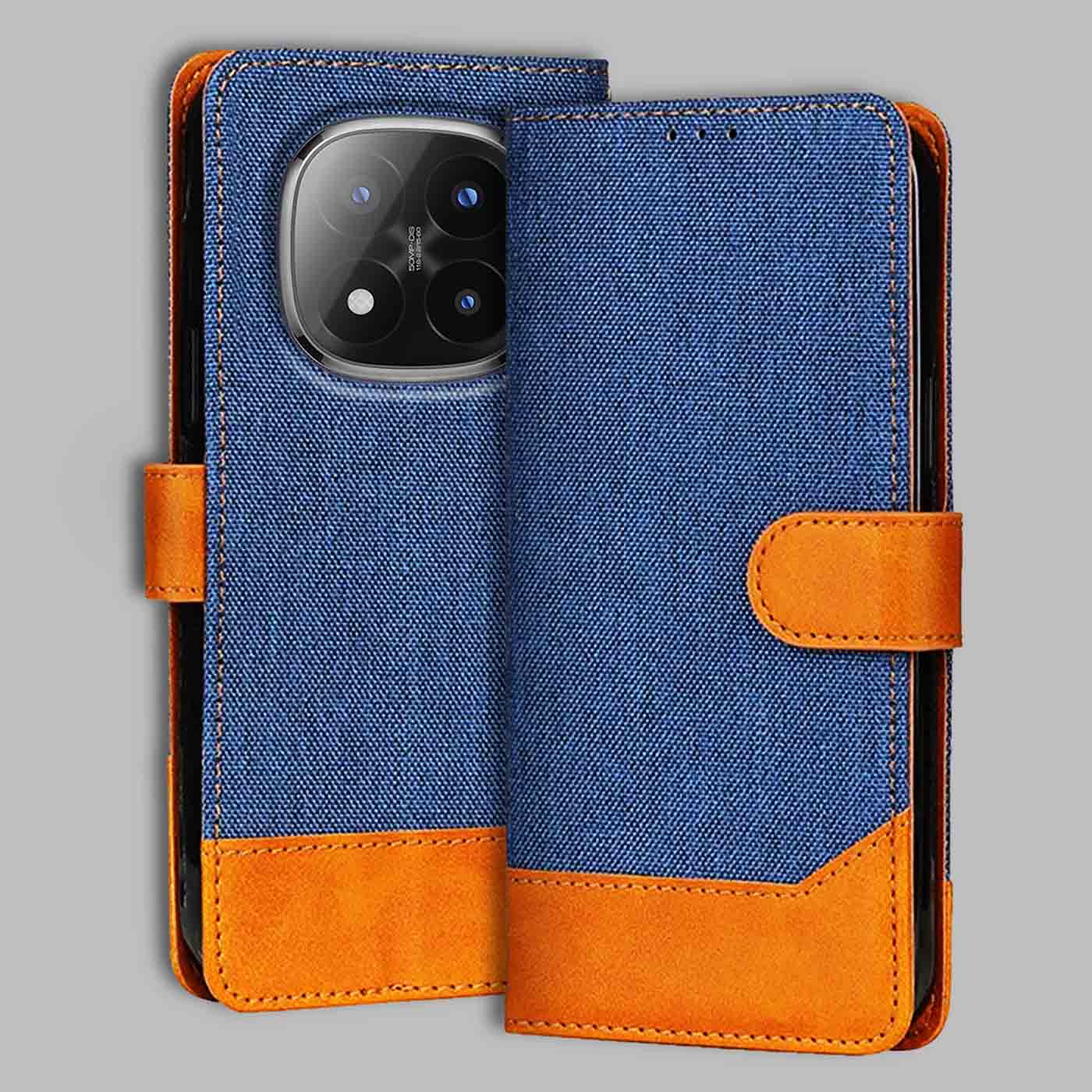 Accesorios Redmi Note 14 Pro Plus 5G denim flip cover – Blue – Image 1 #color_