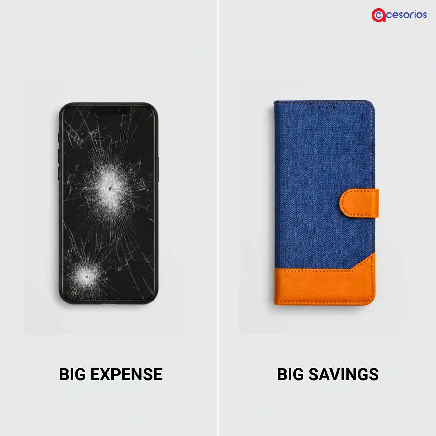 Accesorios Reno 13 Pro 5G denim flip cover – Blue – Image 5 #color_