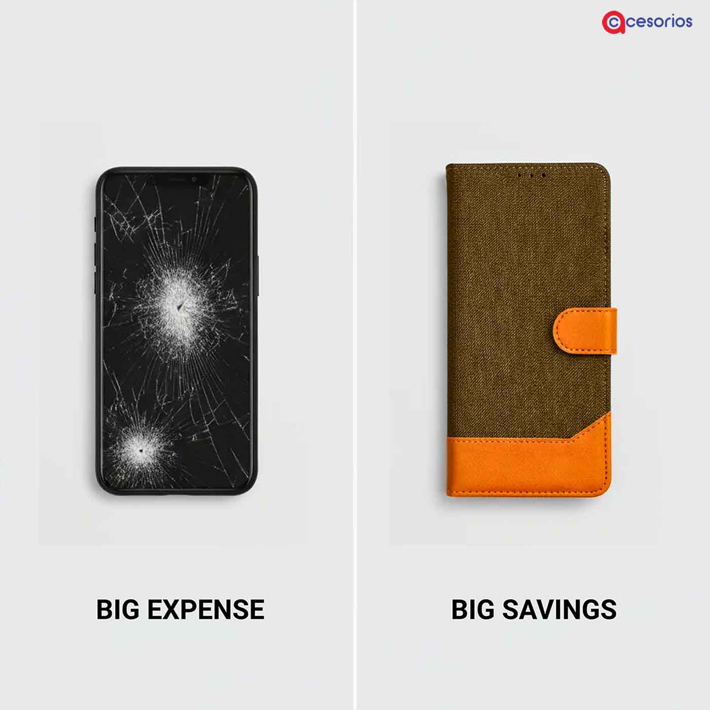 Accesorios Reno 14 5G denim flip cover – Dark Brown – Image 5 #color_dark b