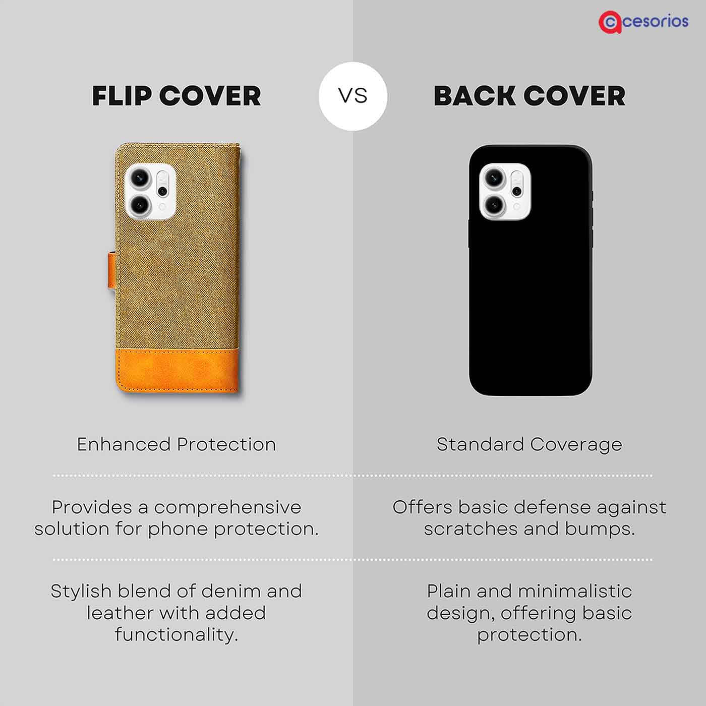 Accesorios Reno 14 5G denim flip cover – Light Brown – Image 8 #color_light b