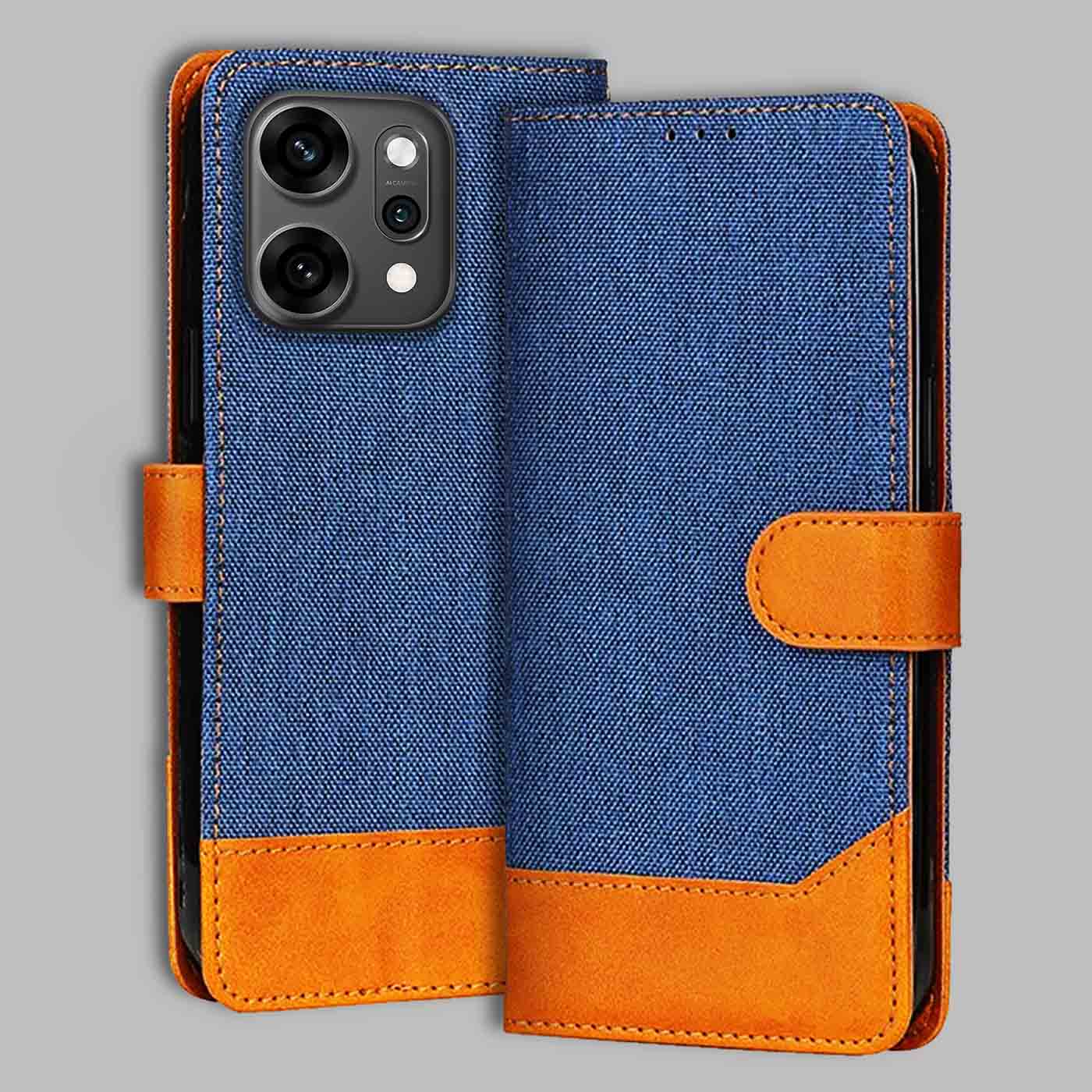 Accesorios Reno 14 Pro denim flip cover – Blue – Image 1 #color_