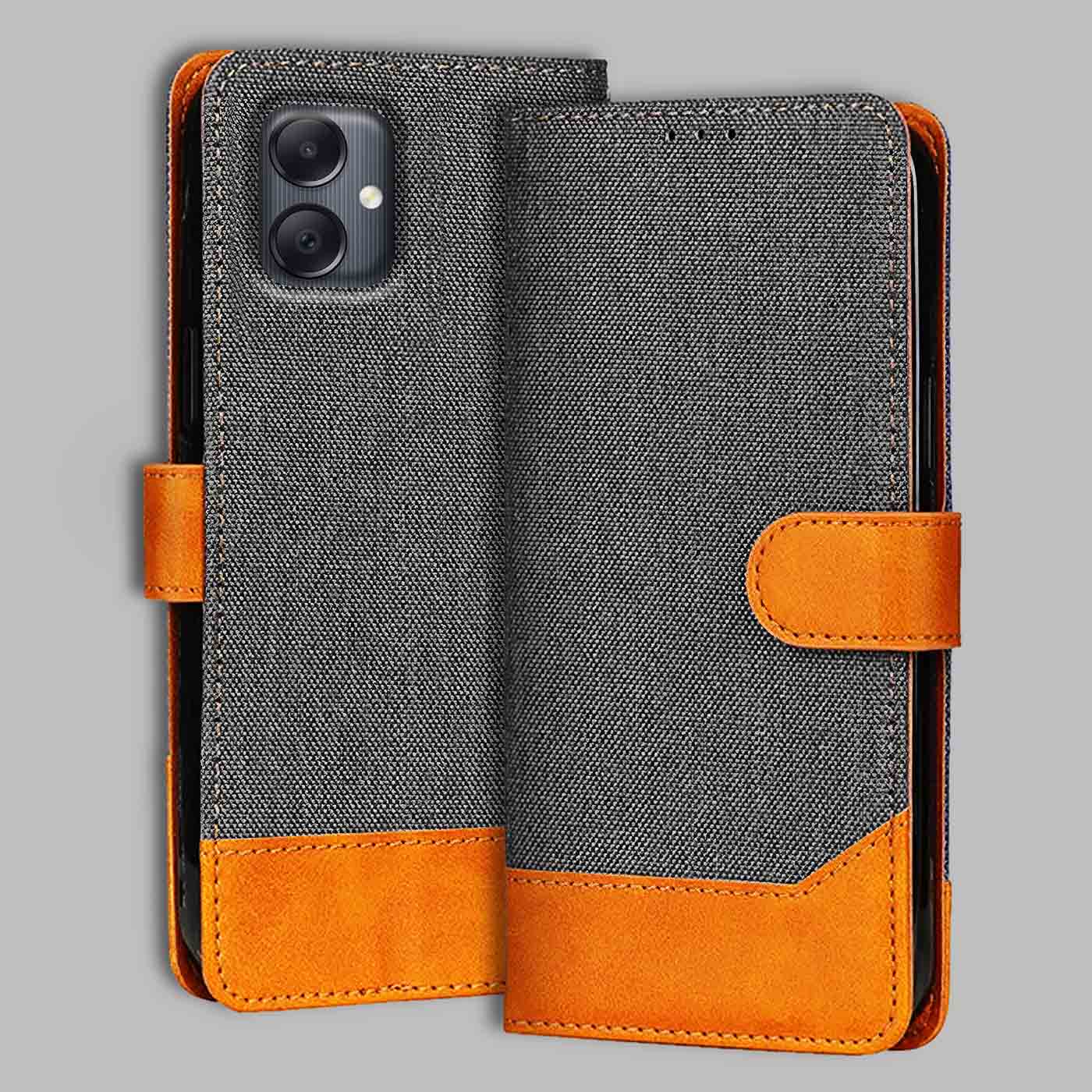 Accesorios Samsung A05 denim flip cover – Grey – Image 1 #color_