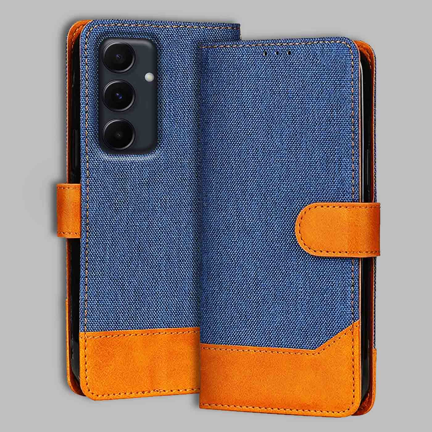 Accesorios Samsung A55 5G denim flip cover – Blue – Image 1 #color_
