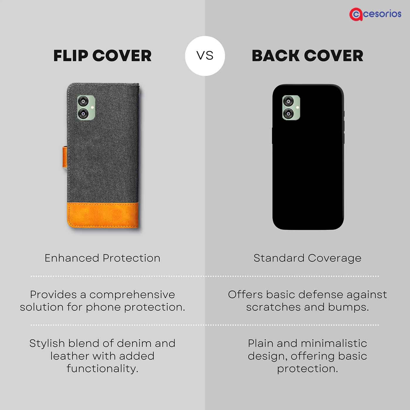 Accesorios Samsung F04 denim flip cover – Grey – Image 8 #color_
