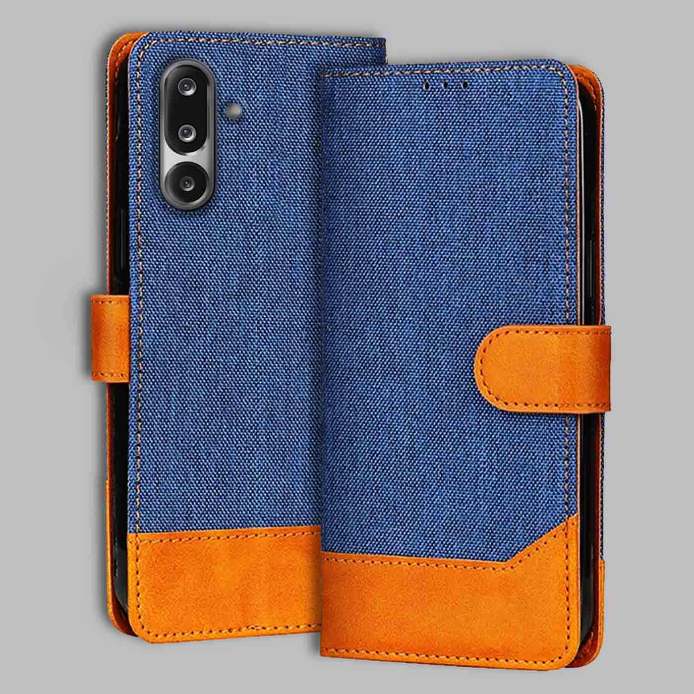 Accesorios Samsung F36 denim flip cover – Blue – Image 1 #color_