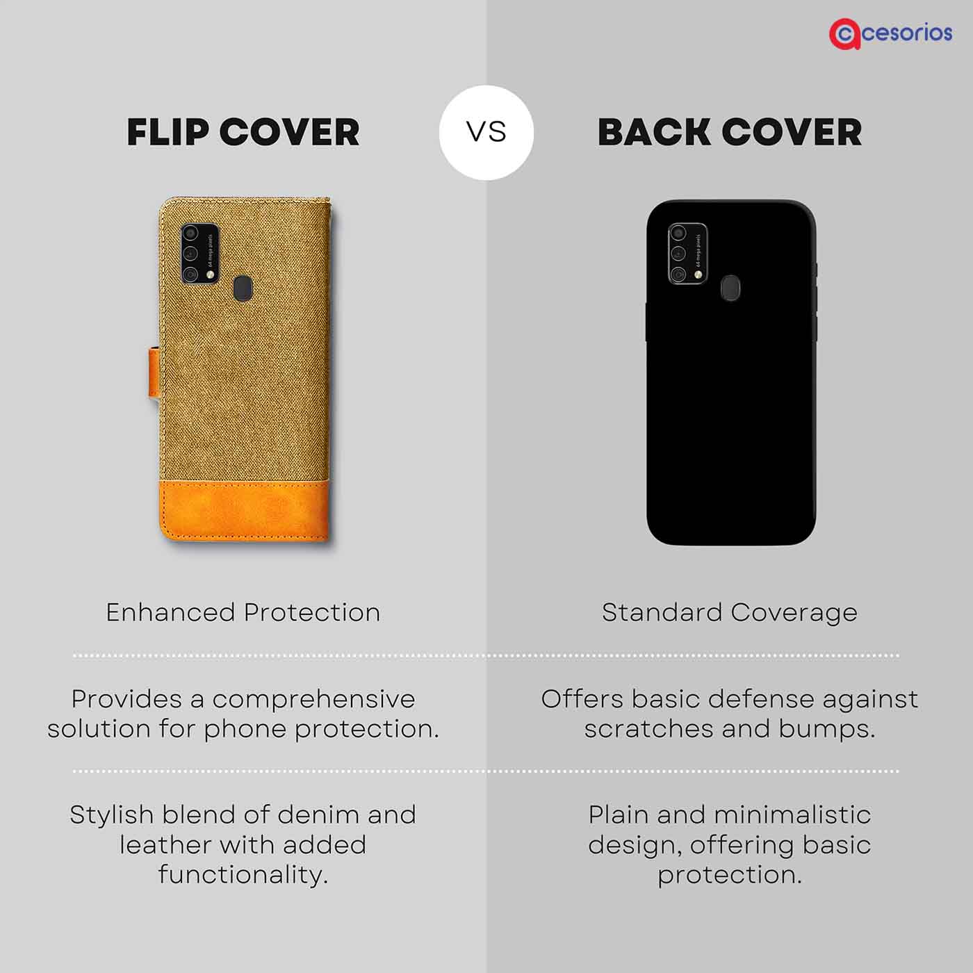 Accesorios Samsung F41 denim flip cover – Light Brown – Image 8 #color_light b