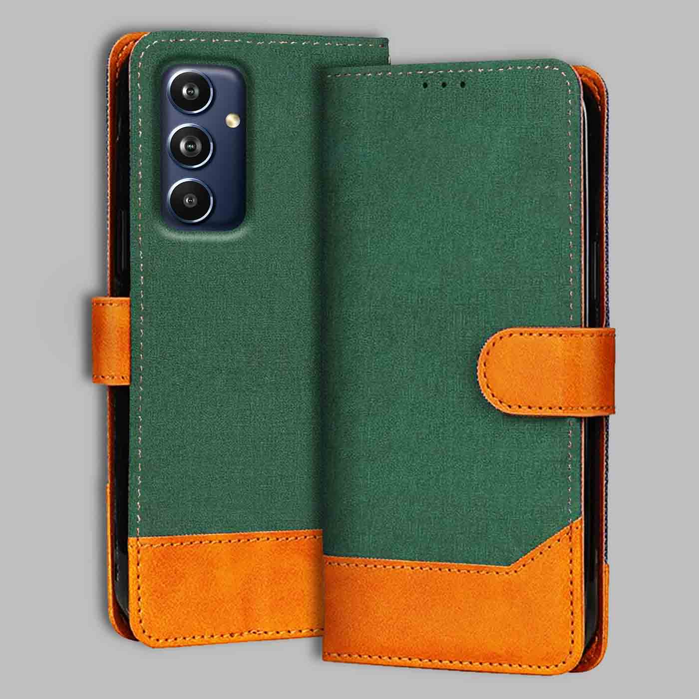 Samsung F54 5G flip cover in Green — front view by Accesorios
