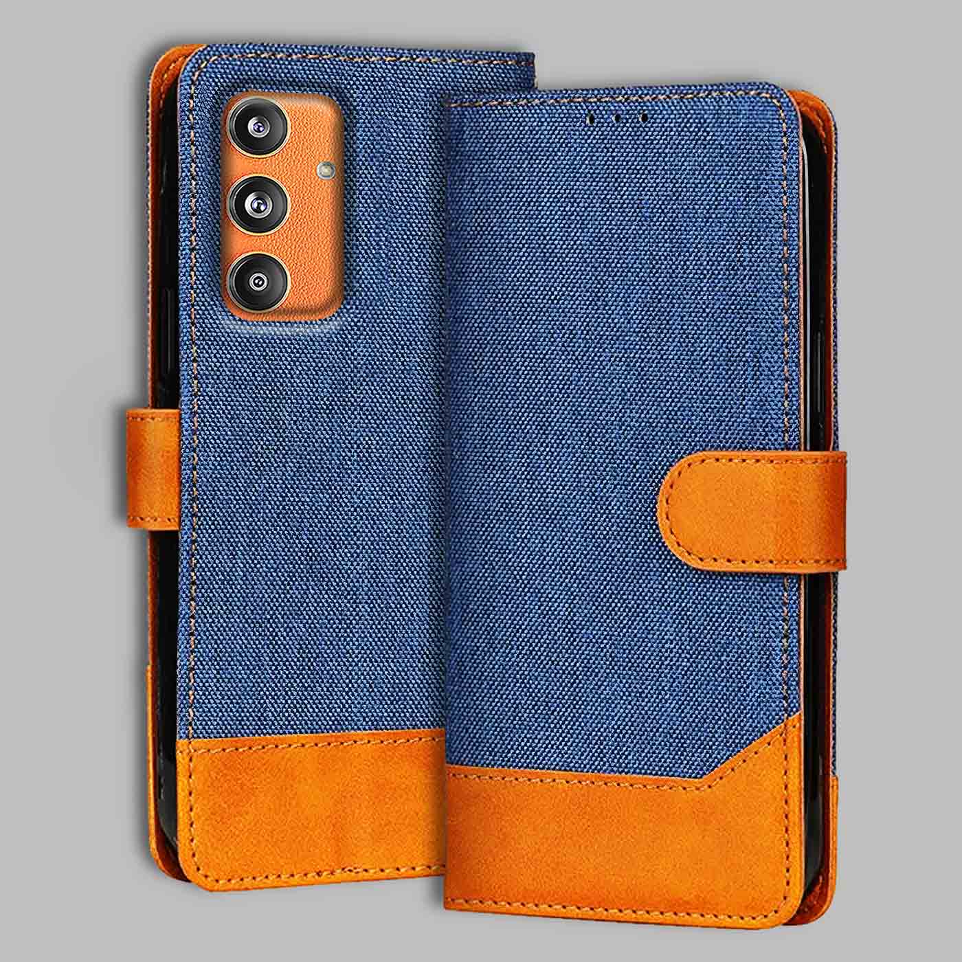 Accesorios Samsung F55 5G denim flip cover – Blue – Image 1 #color_