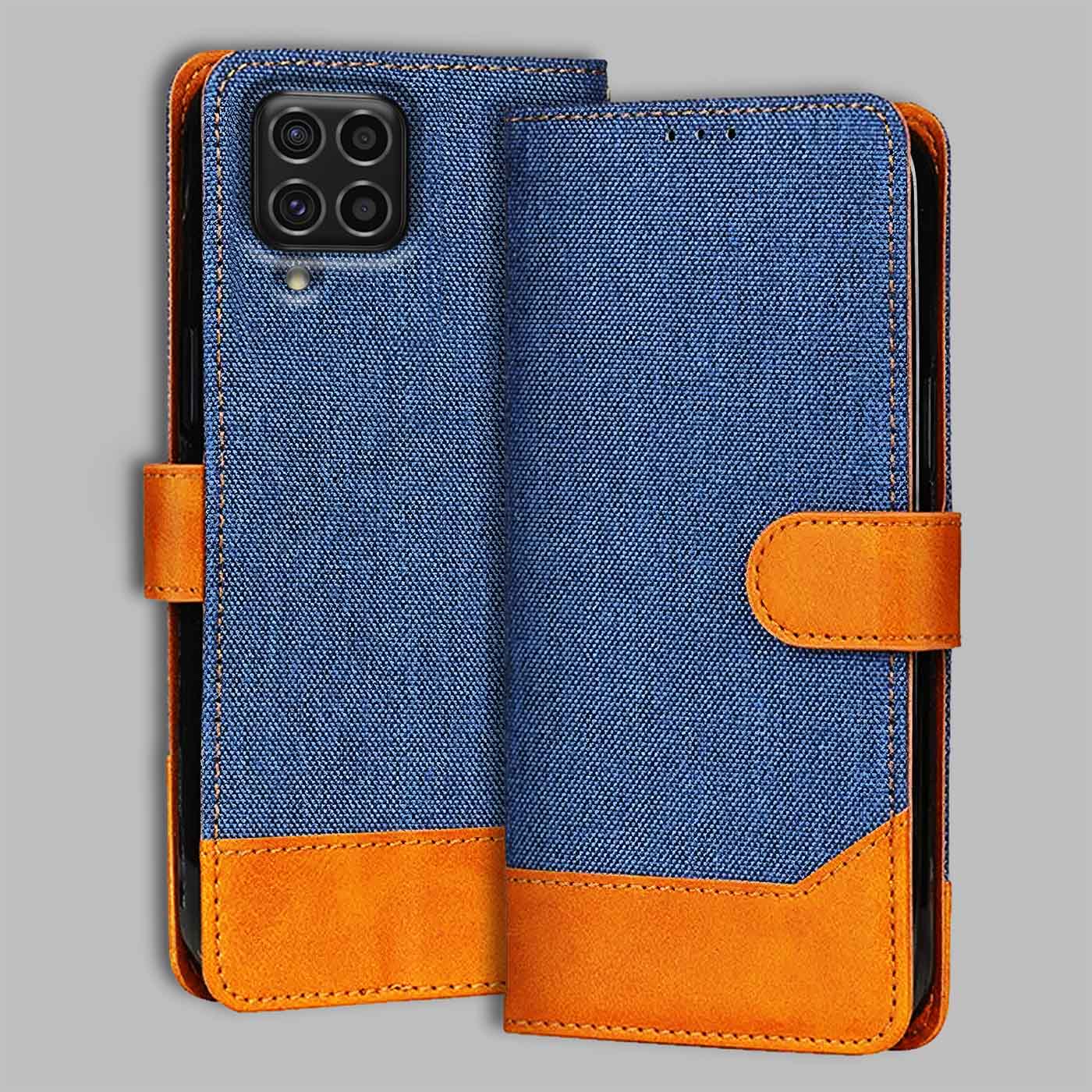 Accesorios Samsung F62 denim flip cover – Blue – Image 1 #color_
