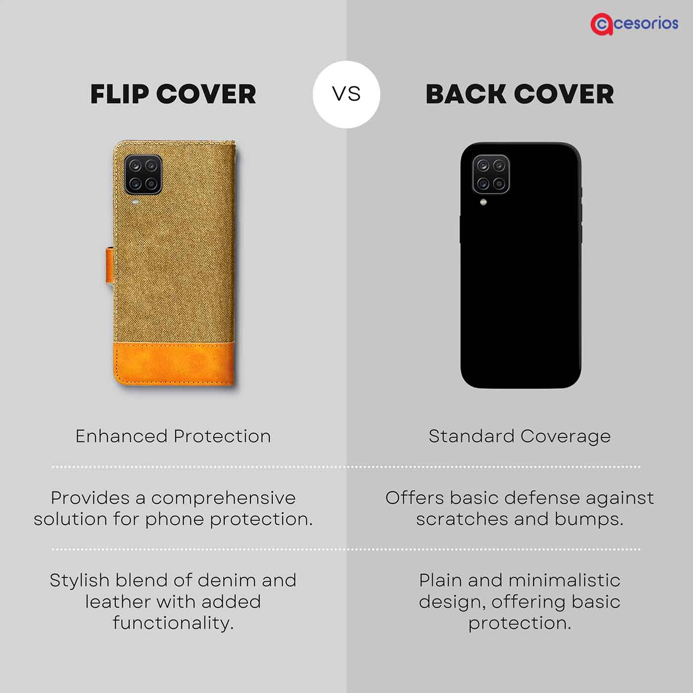 Accesorios Samsung M12 denim flip cover – Light Brown – Image 8 #color_light b