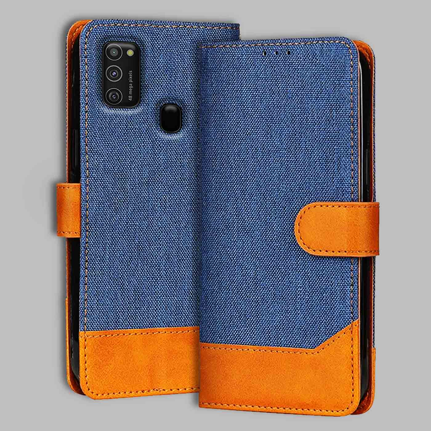 Accesorios Samsung M21 denim flip cover – Blue – Image 1 #color_