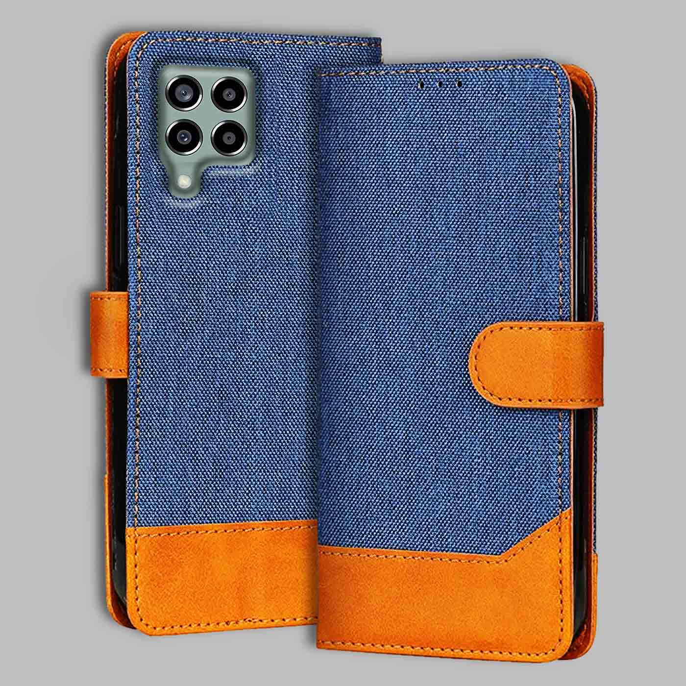 Accesorios Samsung M33 5G denim flip cover – Blue – Image 1 #color_