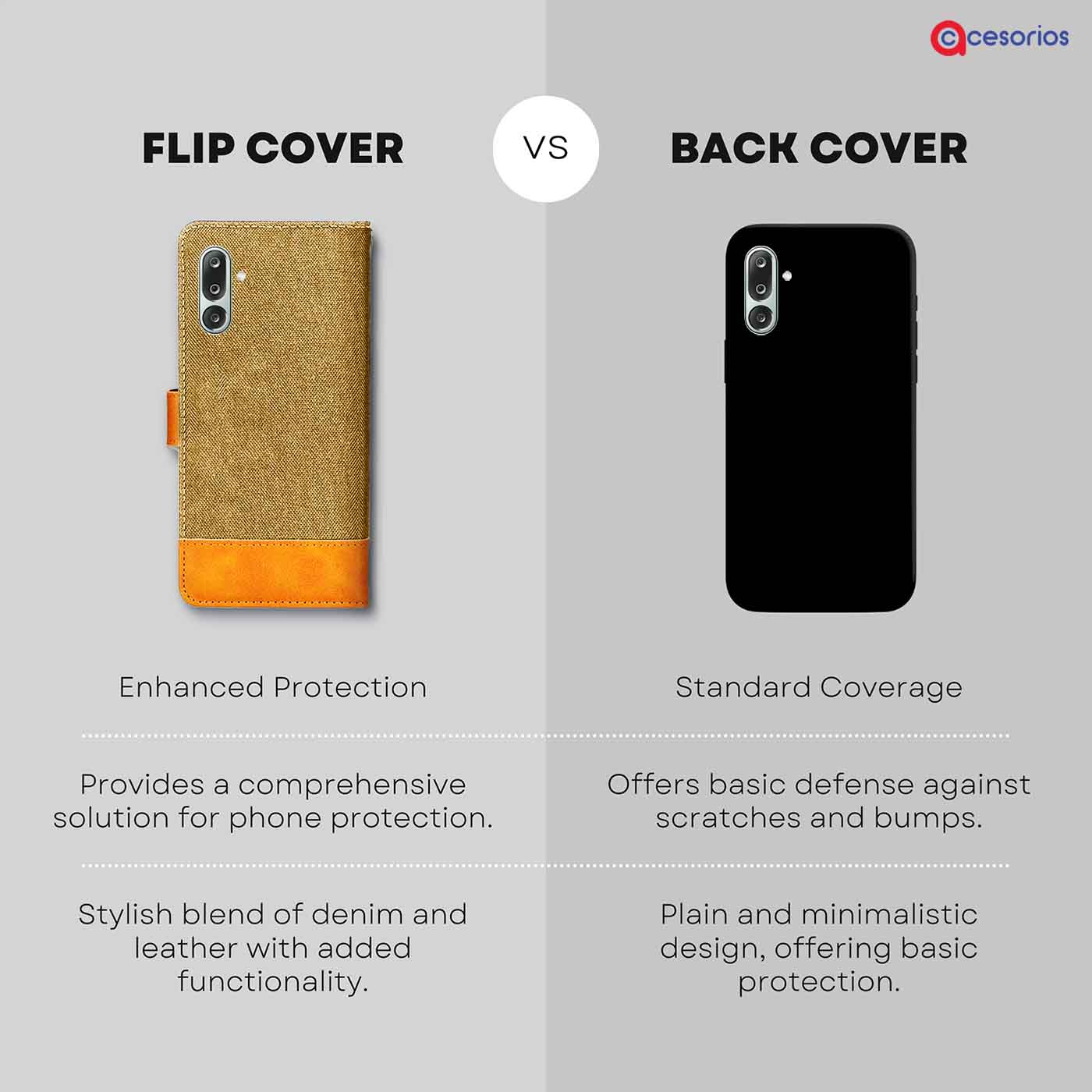 Accesorios Samsung M36 5G denim flip cover – Light Brown – Image 8 #color_light b