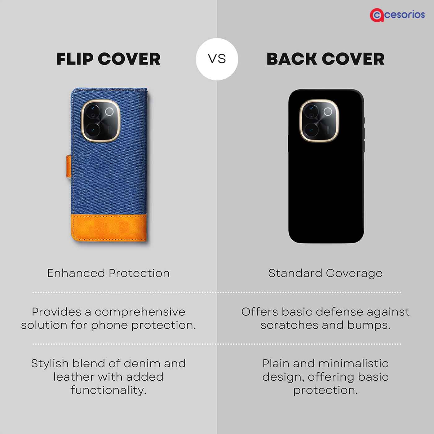 Accesorios Vivo T3 Pro 5G denim flip cover – Blue – Image 8 #color_