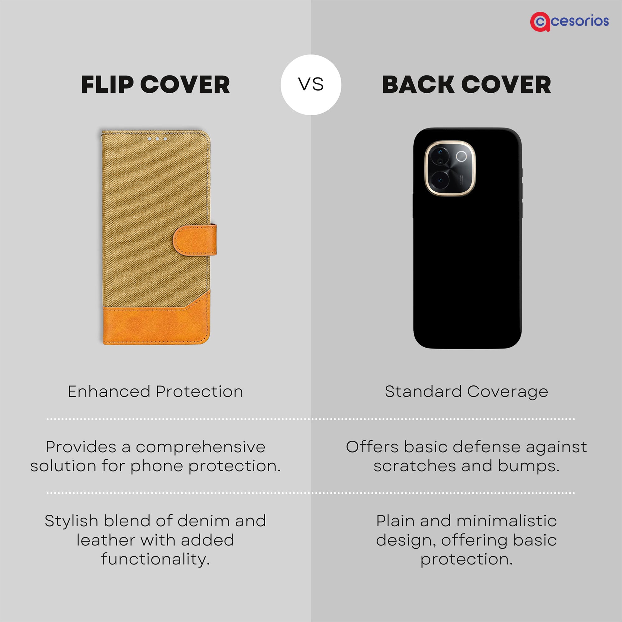 Accesorios Vivo T3 Pro 5G denim flip cover – Light Brown – Image 8 #color_light brown