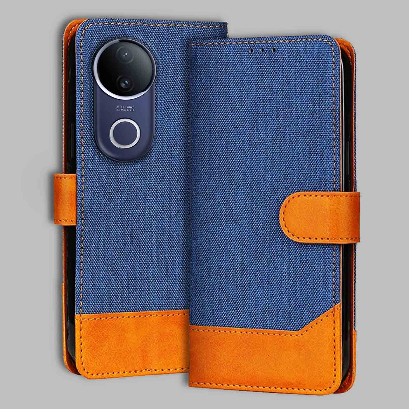 Accesorios Vivo T4R 5G denim flip cover – Blue – Image 1 #color_
