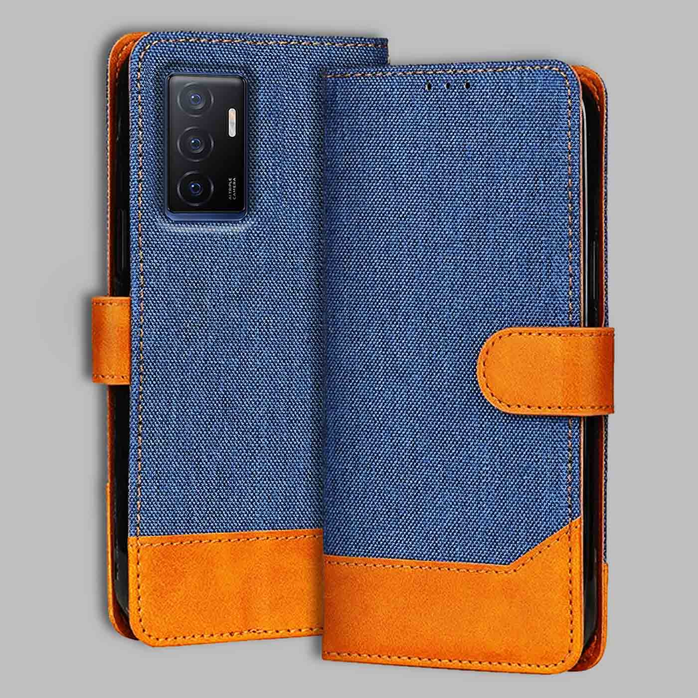 Accesorios Vivo V23E denim flip cover – Blue – Image 1 #color_