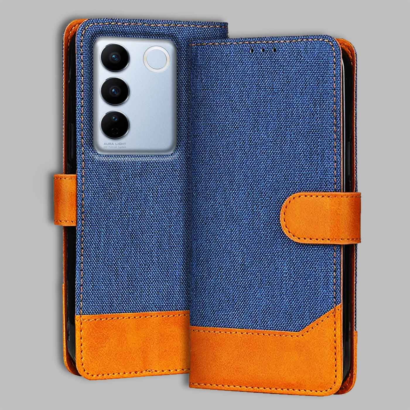 Accesorios Vivo V27 Pro 5G denim flip cover – Blue – Image 1 #color_