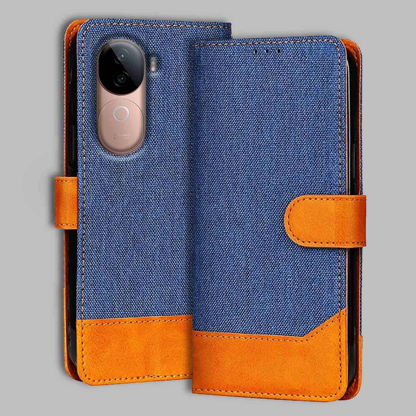 Accesorios Vivo V40E denim flip cover – Blue – Image 1 #color_