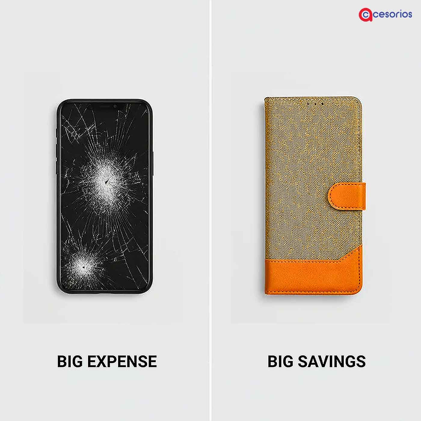 Accesorios Vivo V40 Pro denim flip cover – Light Brown – Image 5 #color_light b