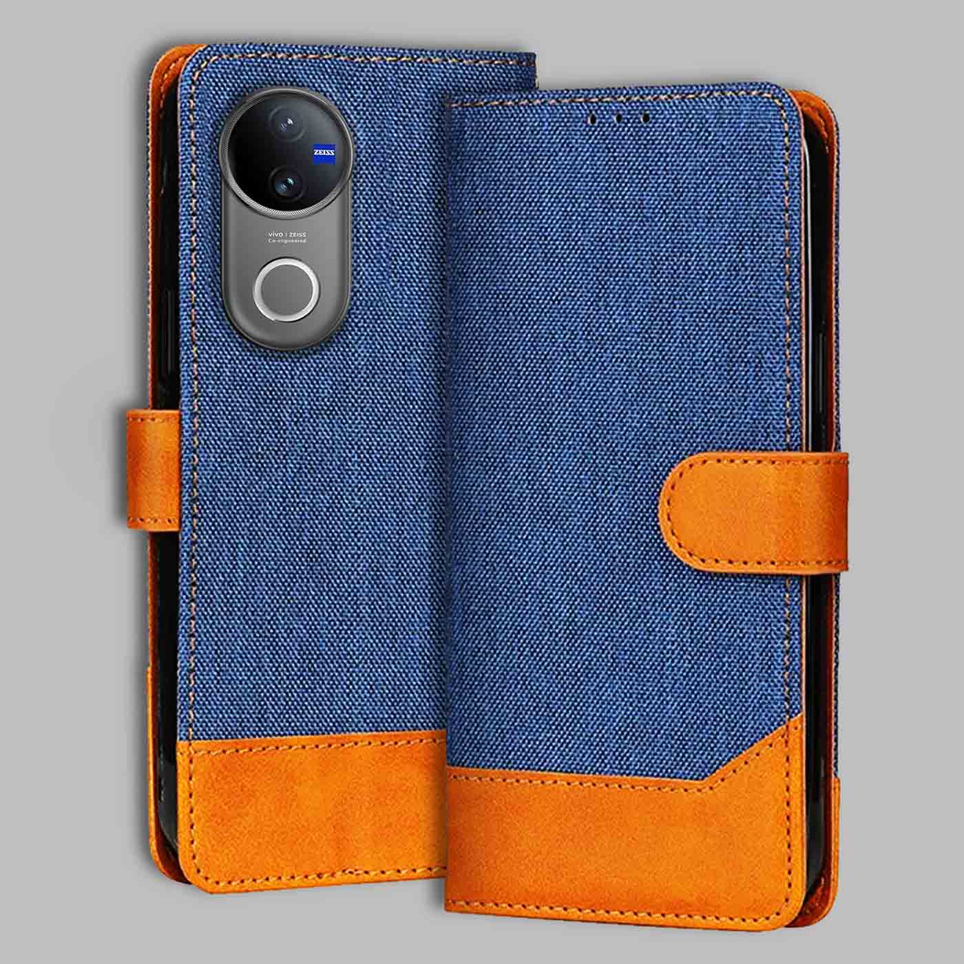 Accesorios Vivo V50 5G denim flip cover – Blue – Image 1 #color_