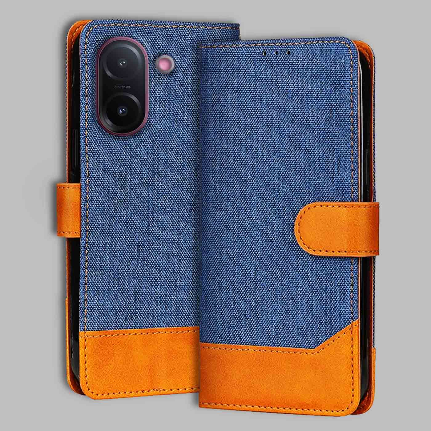 Accesorios Vivo V60E denim flip cover – Blue – Image 1 #color_