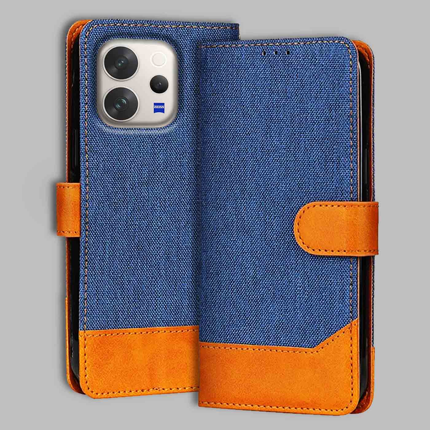 Accesorios Vivo V70 5G denim flip cover – Blue – Image 1 #color_