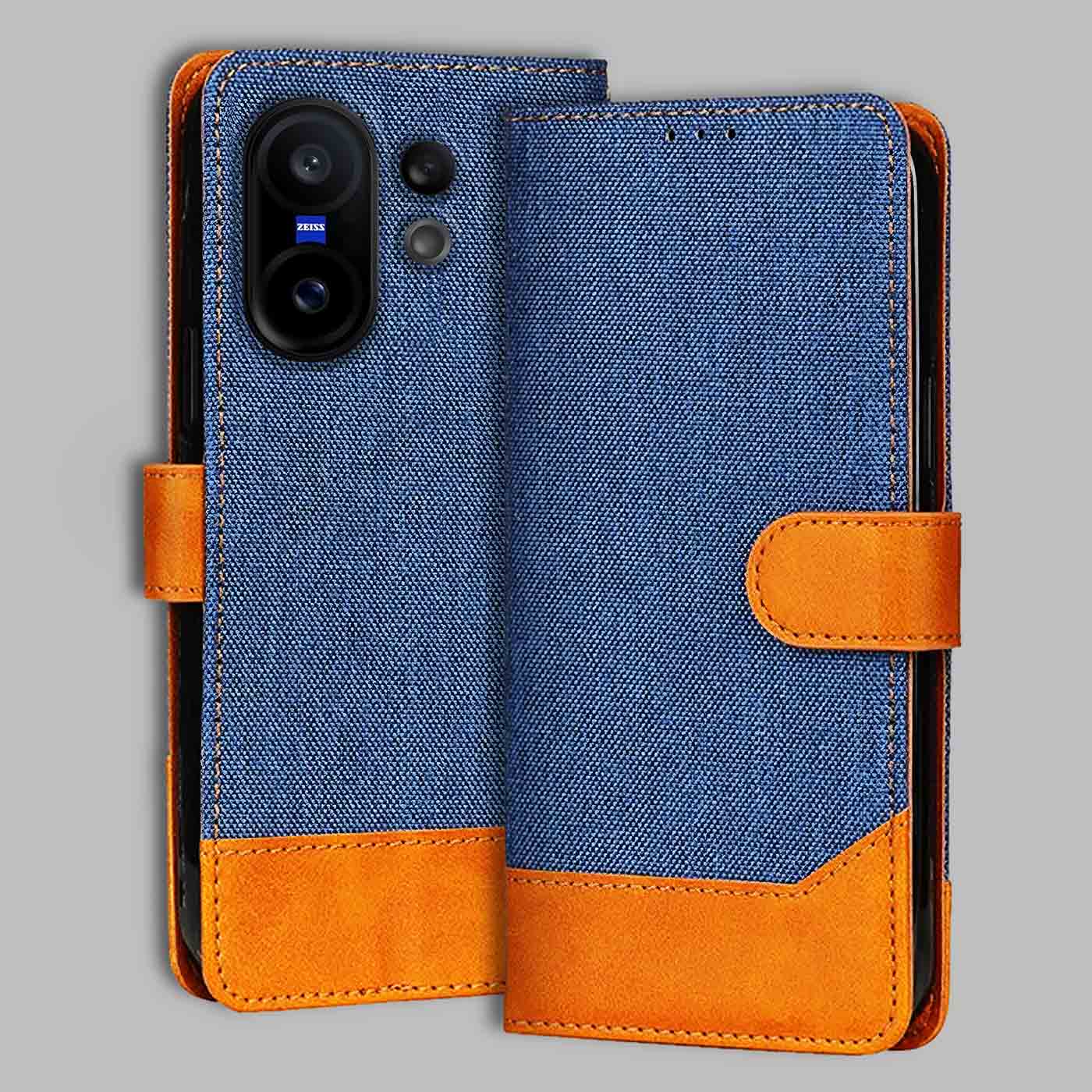 Accesorios Vivo X200 Fe denim flip cover – Blue – Image 1 #color_