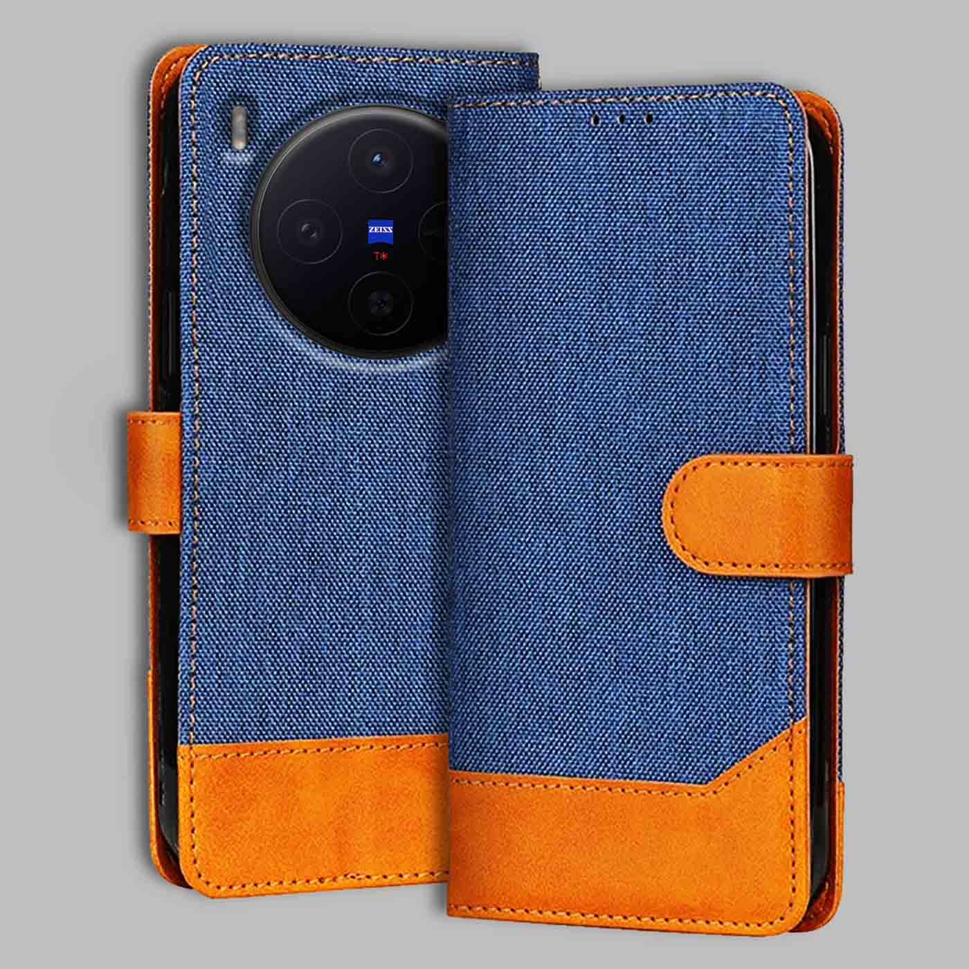 Accesorios Vivo X300 5G denim flip cover – Blue – Image 1 #color_
