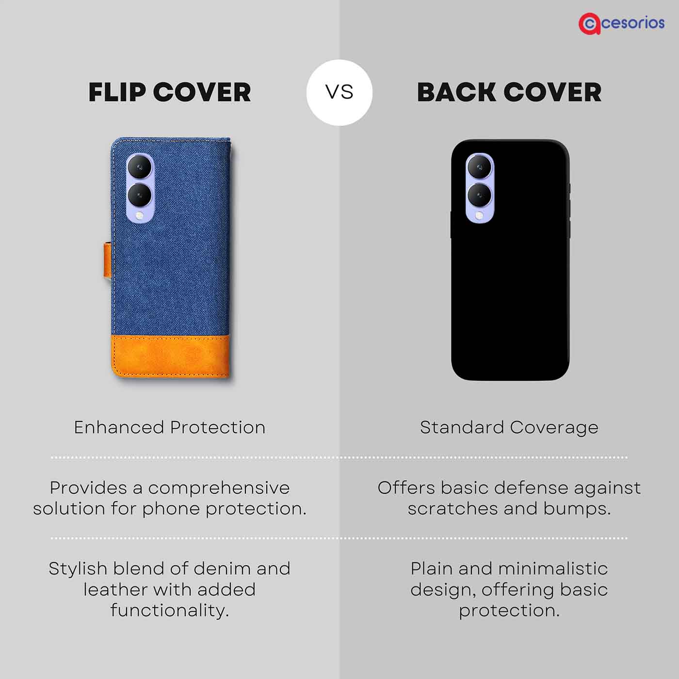 Accesorios Vivo Y17S denim flip cover – Blue – Image 8 #color_