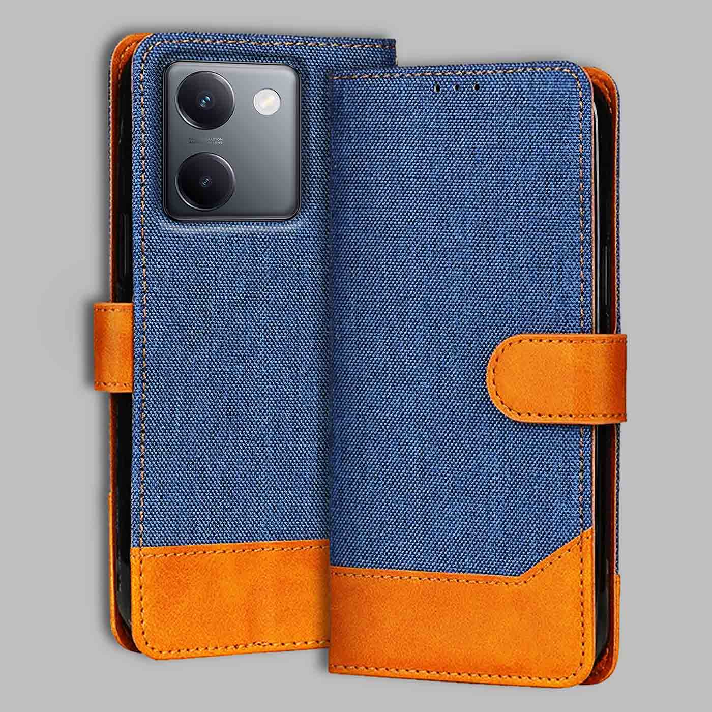 Accesorios Vivo Y200 Pro denim flip cover – Blue – Image 1 #color_