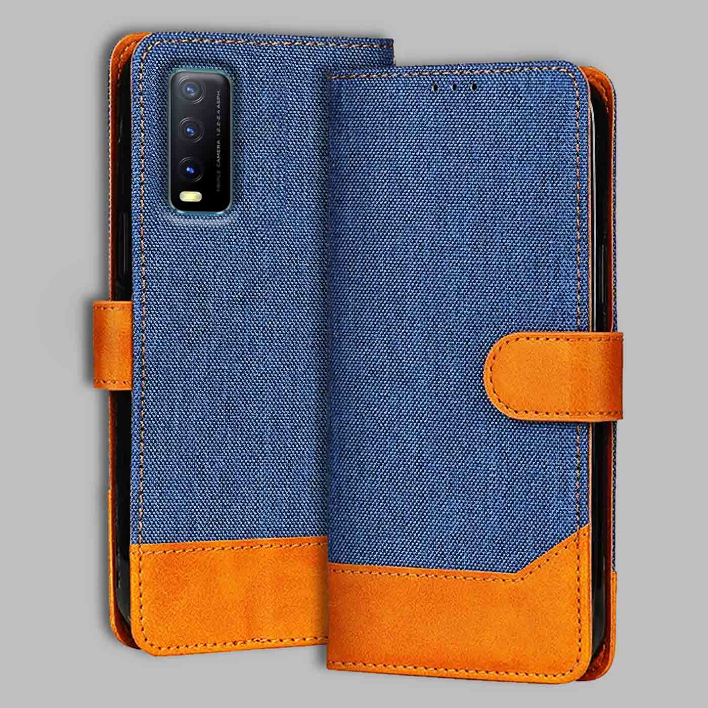 Accesorios Vivo Y20I denim flip cover – Blue – Image 1 #color_