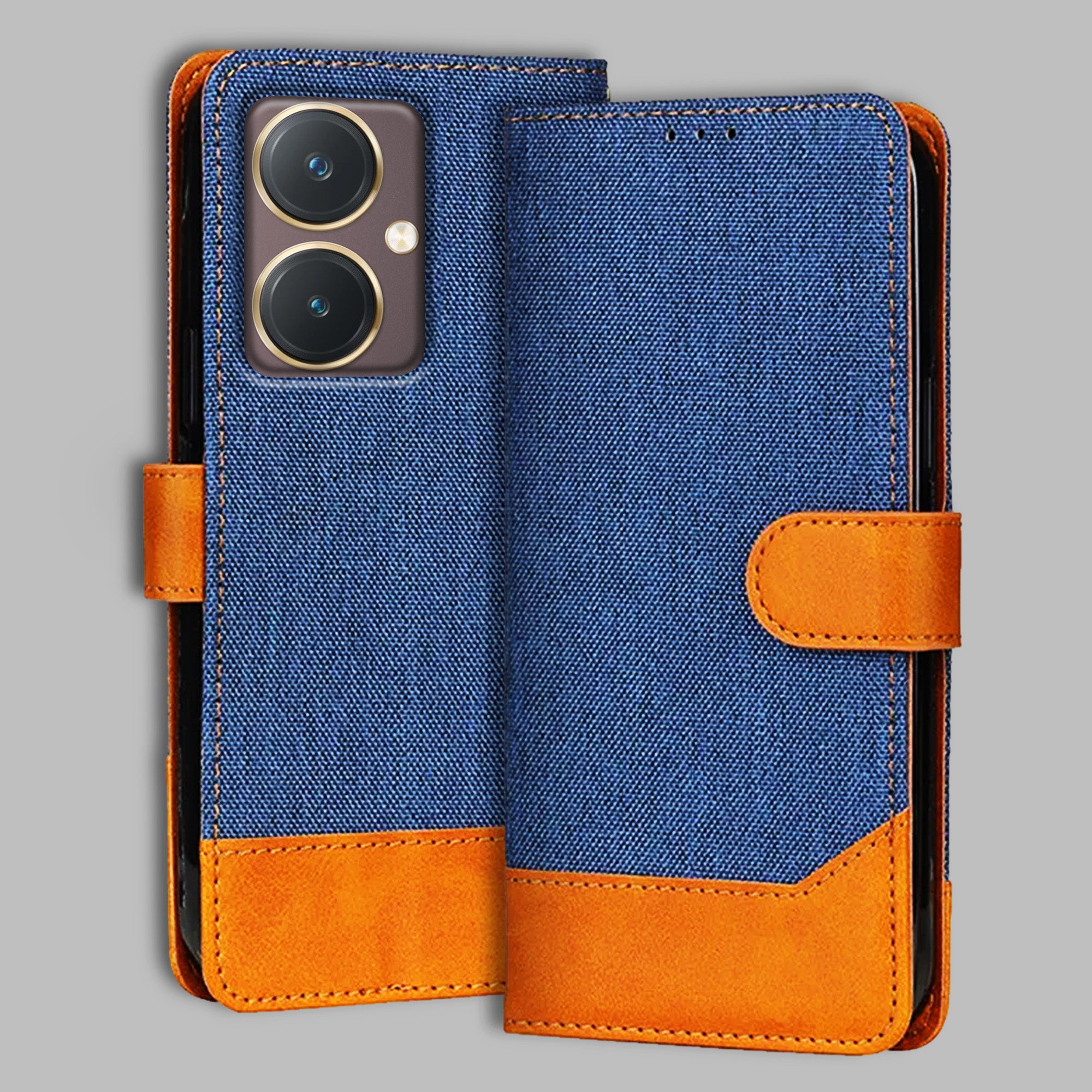 Accesorios Vivo Y27 denim flip cover – Blue – Image 1 #color_