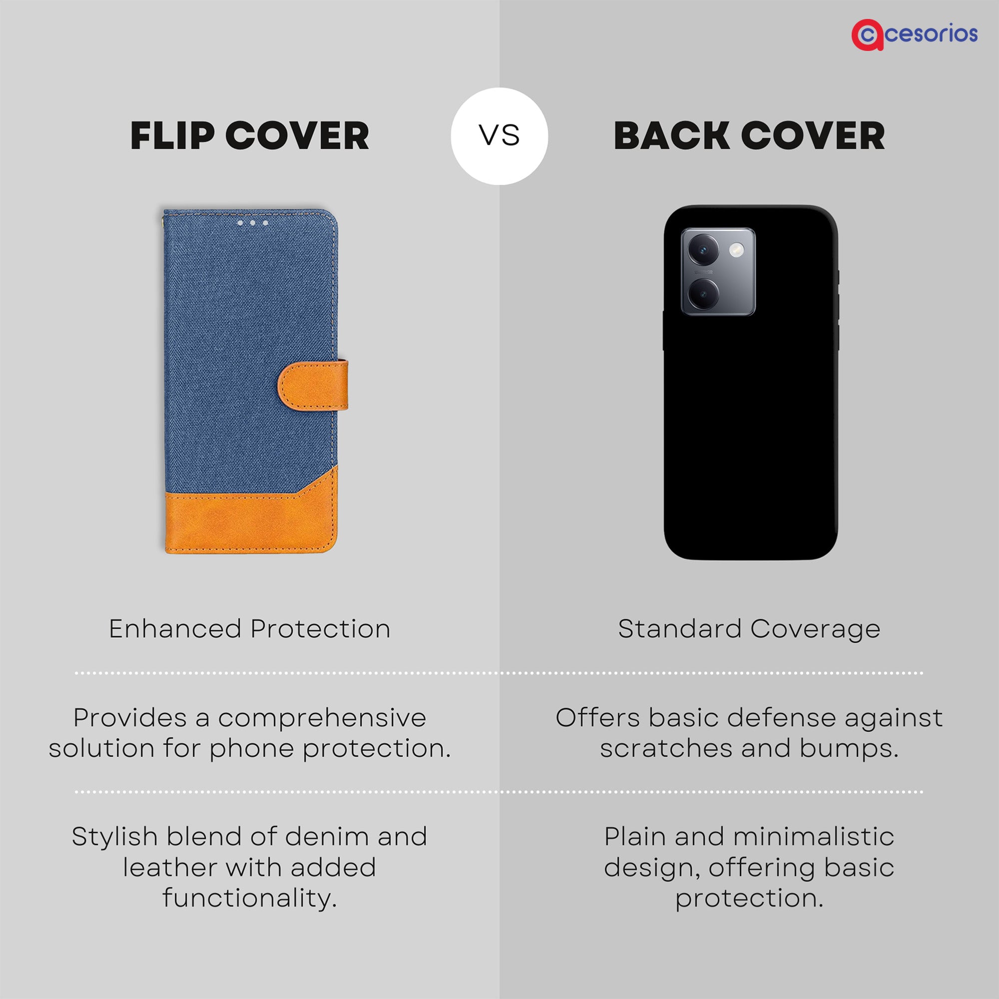Accesorios Vivo Y300 Plus 5G denim flip cover – Blue – Image 8 #color_blue