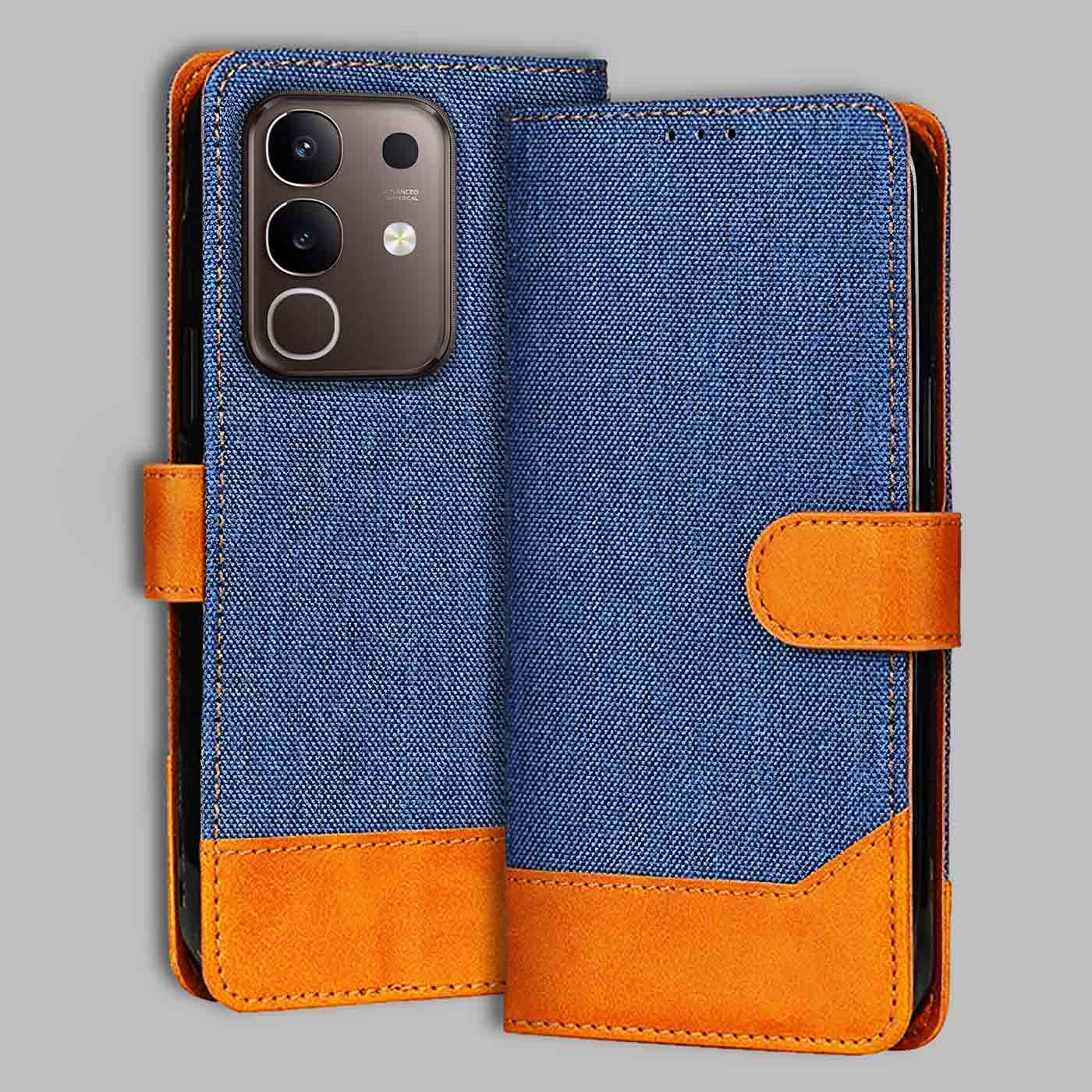 Accesorios Vivo Y31 Pro 5G denim flip cover – Blue – Image 1 #color_