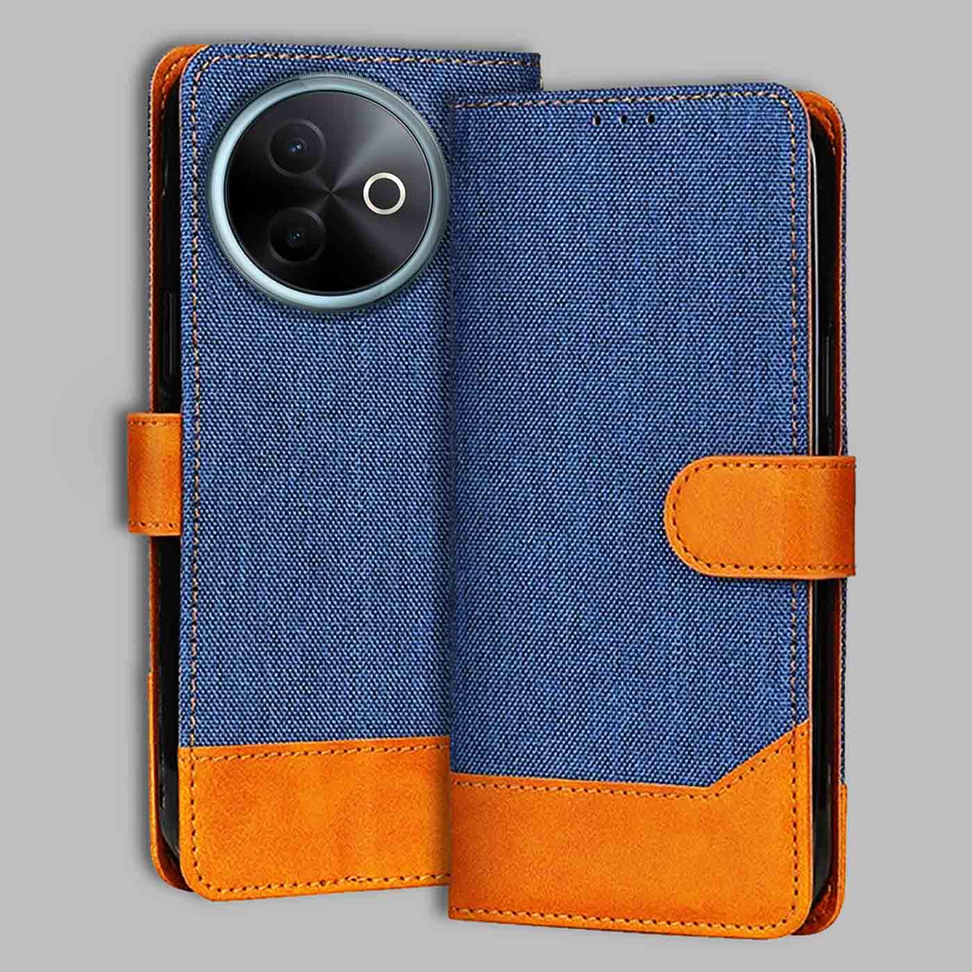 Accesorios Vivo Y39 5G denim flip cover – Blue – Image 1 #color_